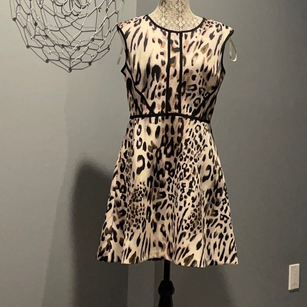 Leopard a line dress
